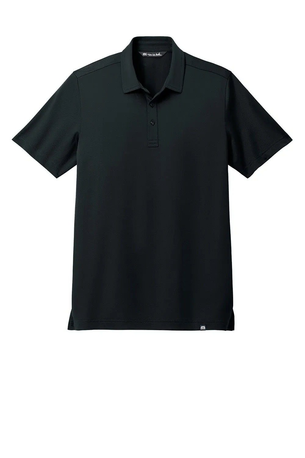 TravisMathew Mens Cabana Wrinkle Resistant Short Sleeve Polo Shirt - Black
