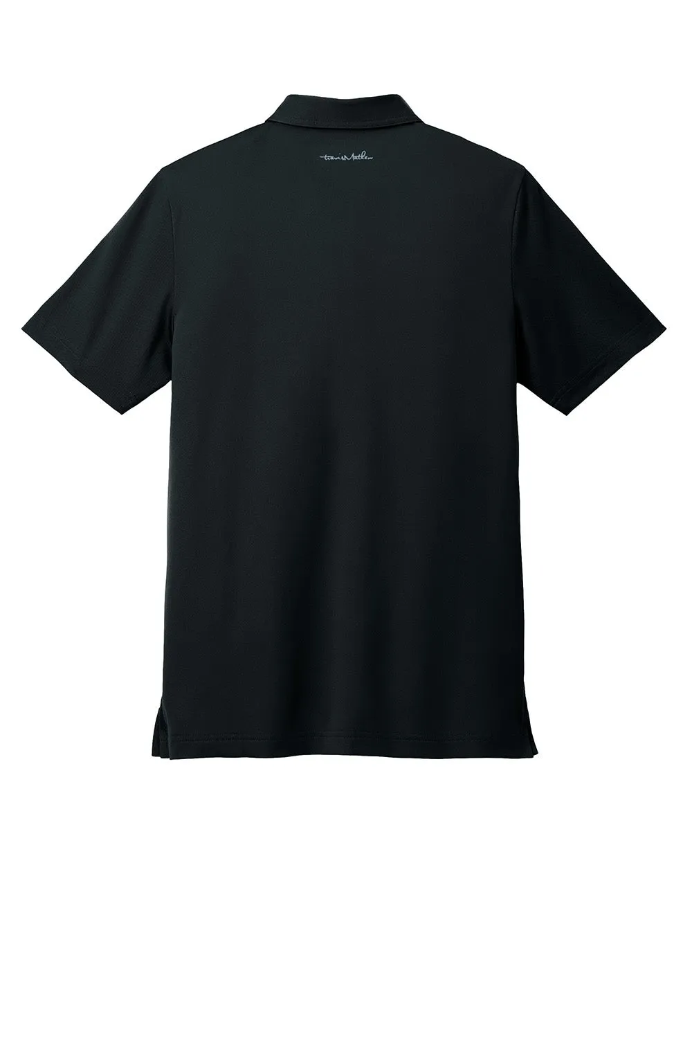TravisMathew Mens Cabana Wrinkle Resistant Short Sleeve Polo Shirt - Black