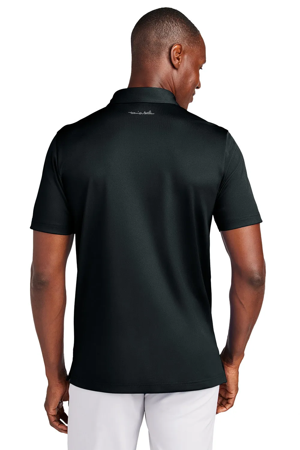 TravisMathew Mens Cabana Wrinkle Resistant Short Sleeve Polo Shirt - Black