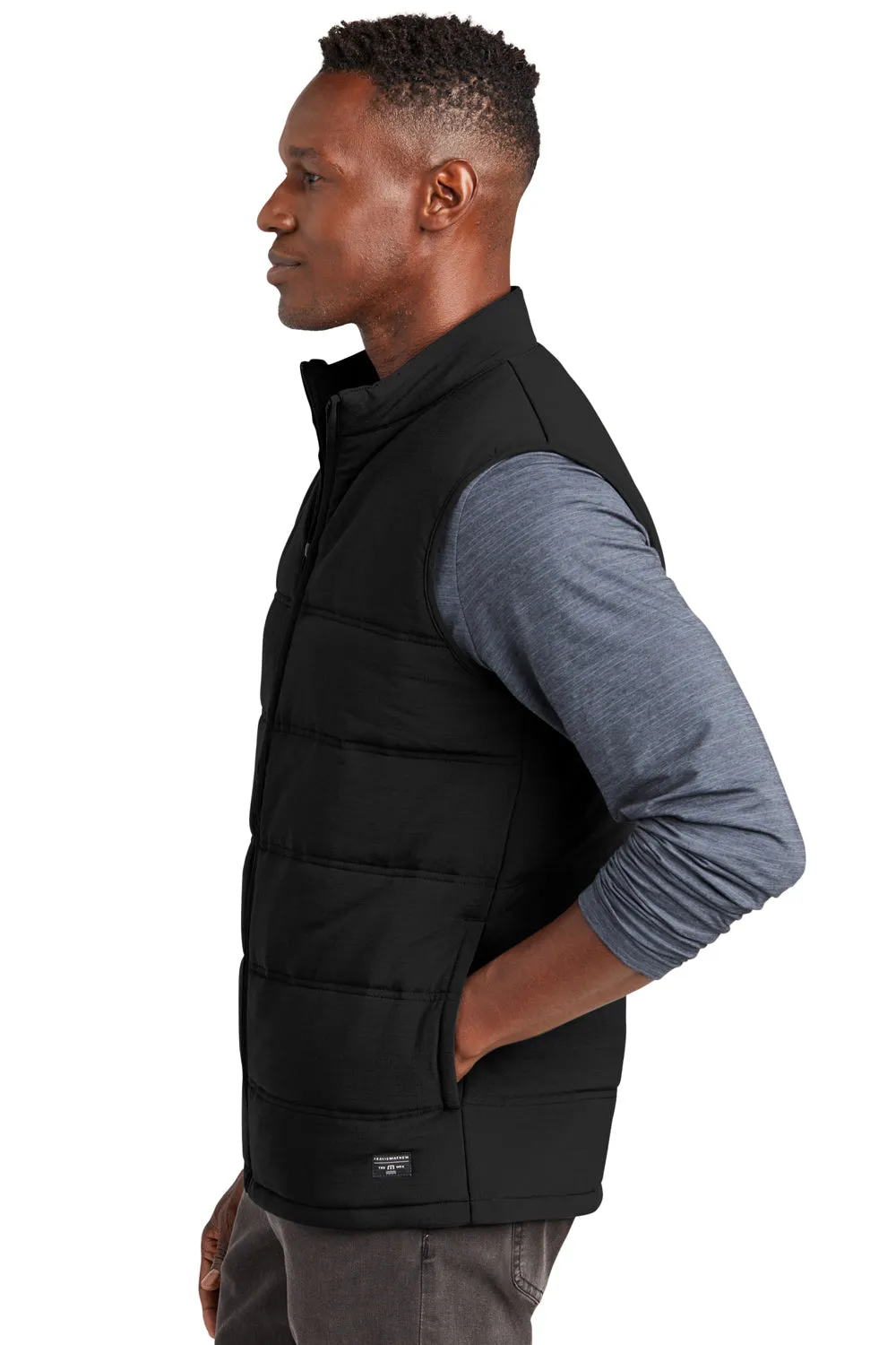 TravisMathew Mens Cold Bay Full Zip Vest - Black