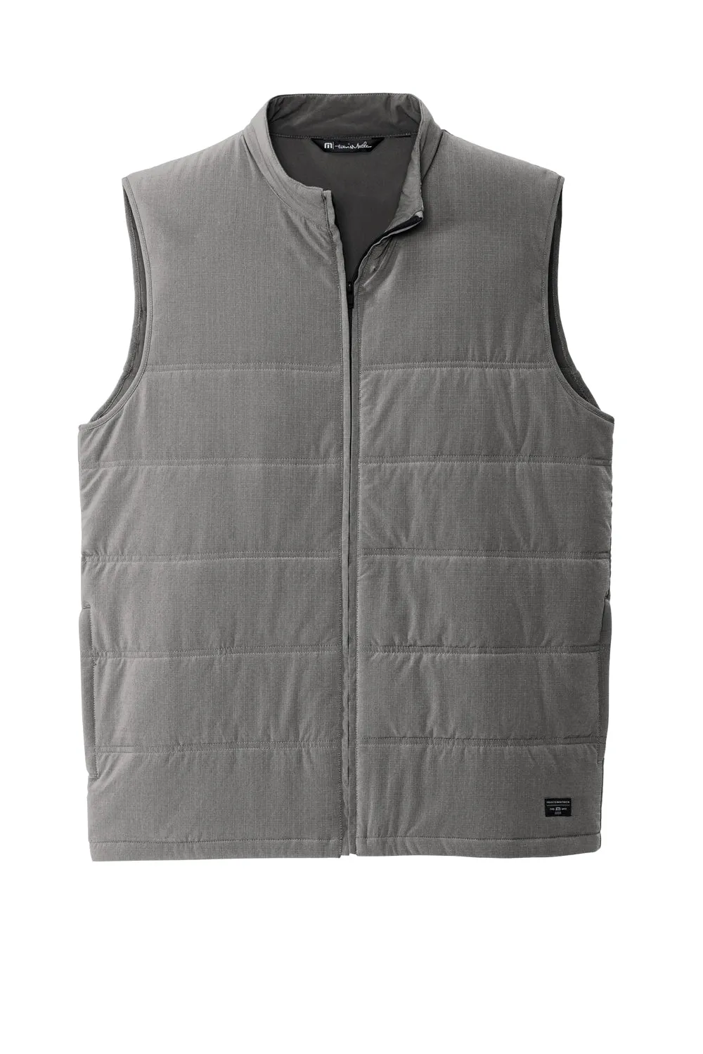 TravisMathew Mens Cold Bay Full Zip Vest - Quiet Shade Grey