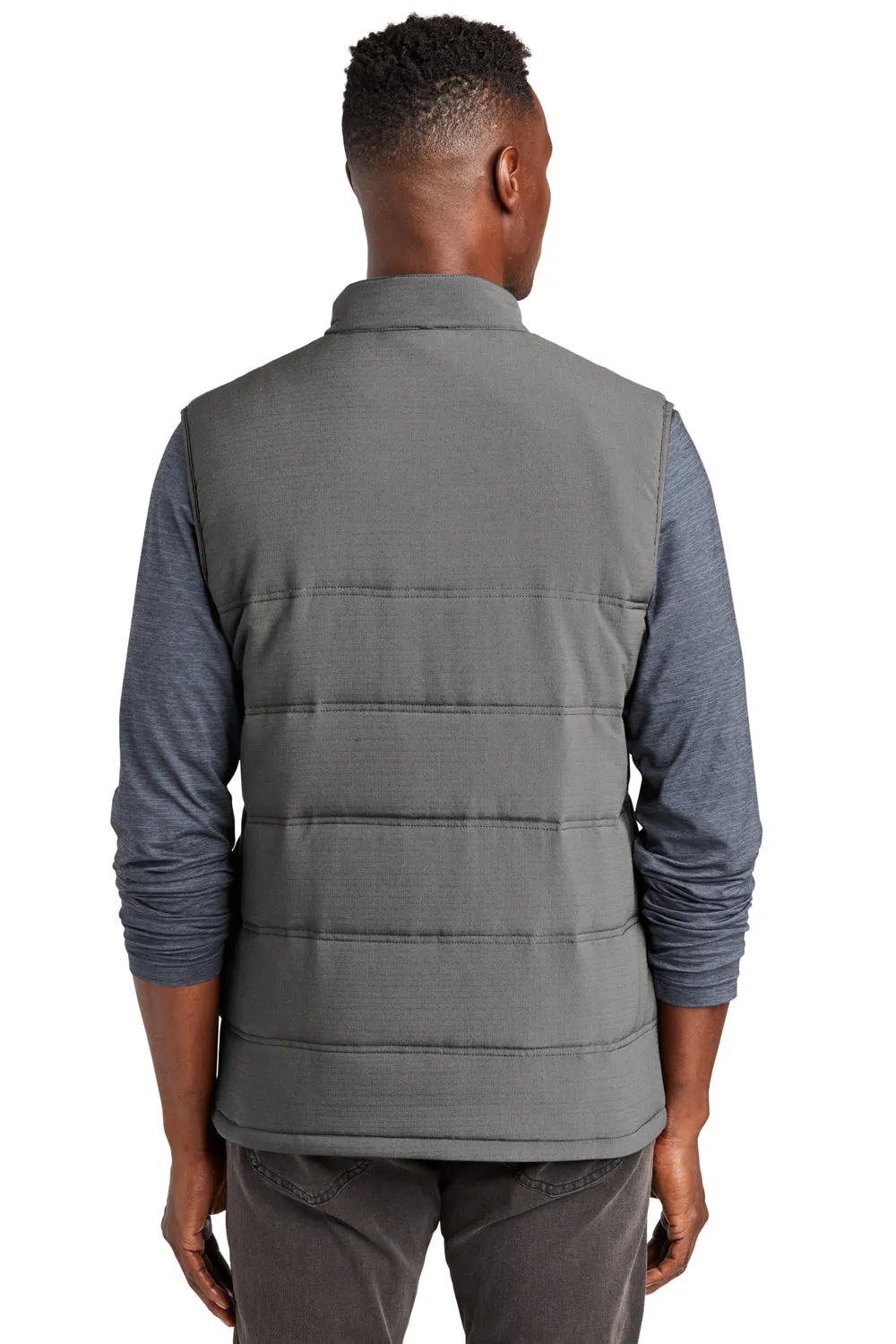 TravisMathew Mens Cold Bay Full Zip Vest - Quiet Shade Grey