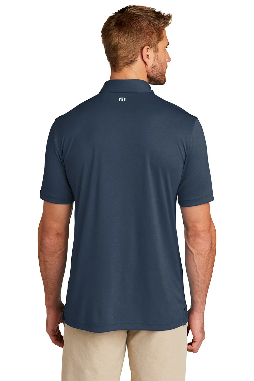 TravisMathew Mens Coto Performance Moisture Wicking Short Sleeve Polo Shirt - Blue Nights