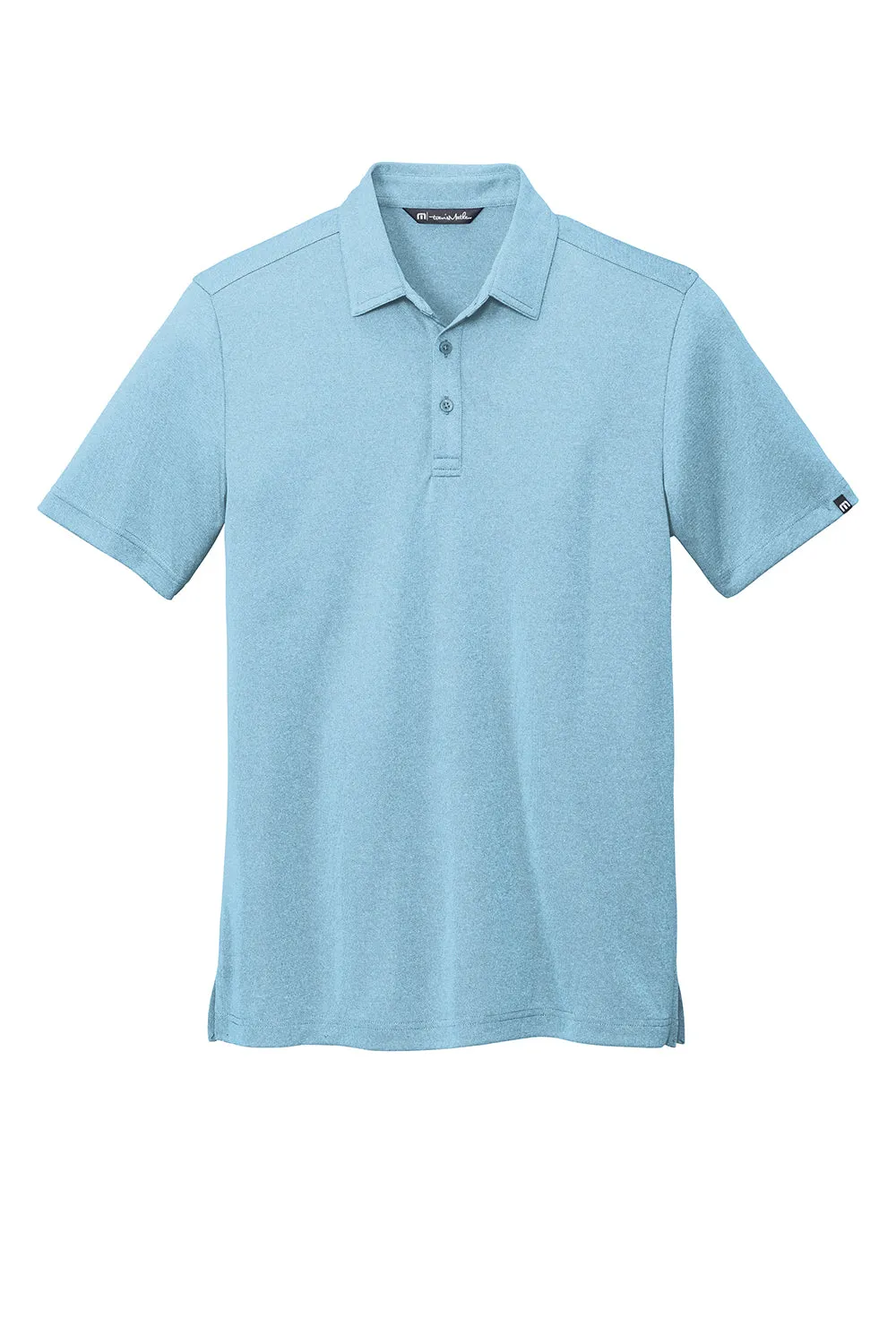 TravisMathew Mens Coto Performance Moisture Wicking Short Sleeve Polo Shirt - Heather Brilliant Blue