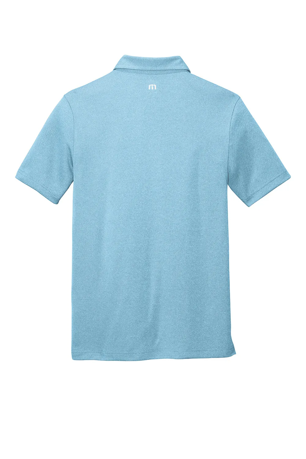 TravisMathew Mens Coto Performance Moisture Wicking Short Sleeve Polo Shirt - Heather Brilliant Blue