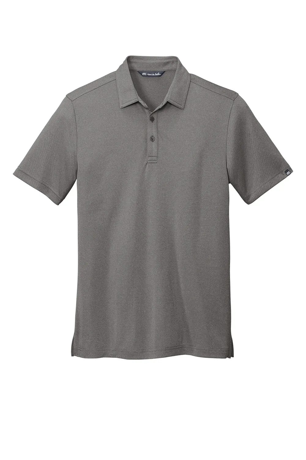 TravisMathew Mens Coto Performance Moisture Wicking Short Sleeve Polo Shirt - Heather Quiet Shade Grey