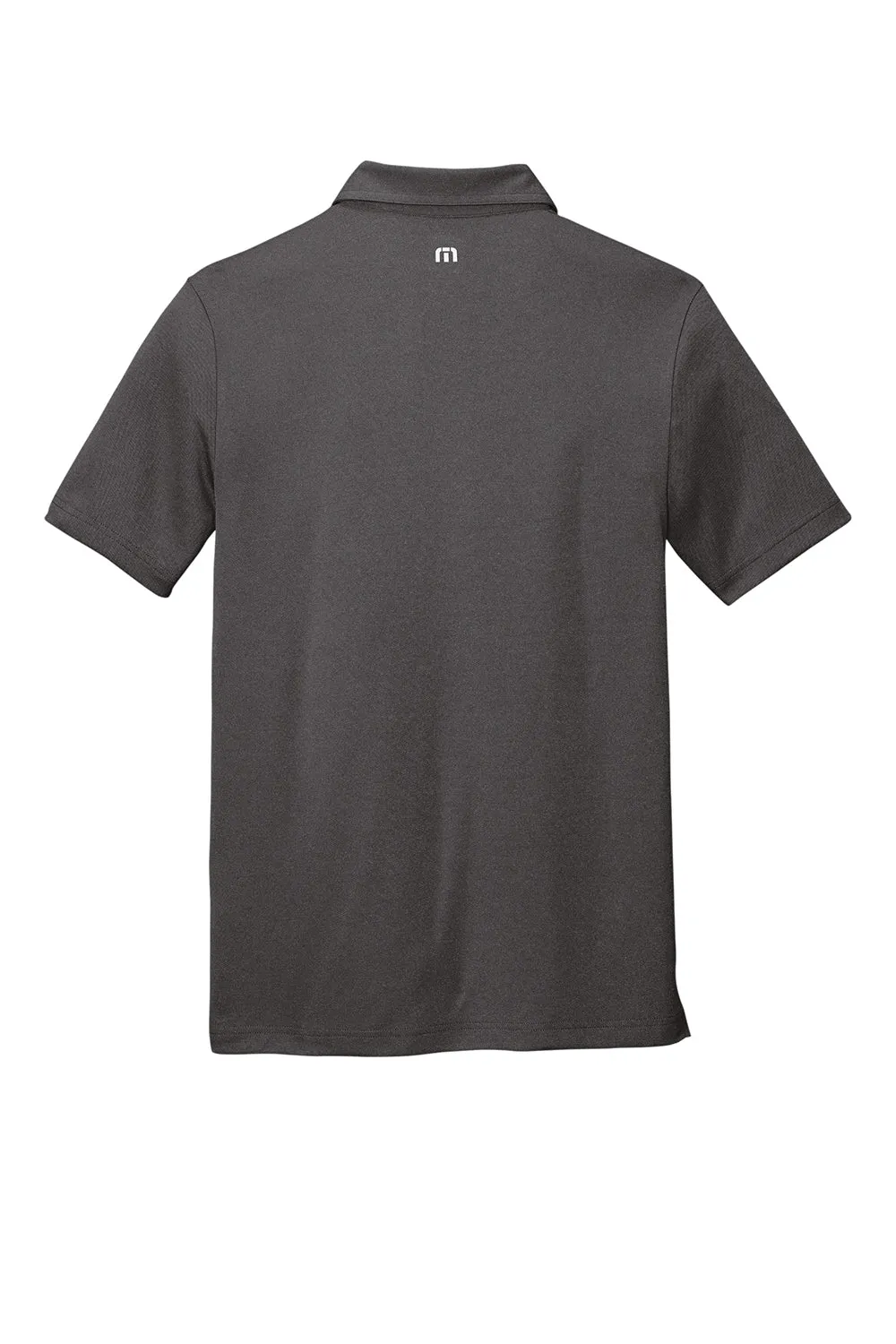 TravisMathew Mens Coto Performance Moisture Wicking Short Sleeve Polo Shirt - Quiet Shade Grey/Black