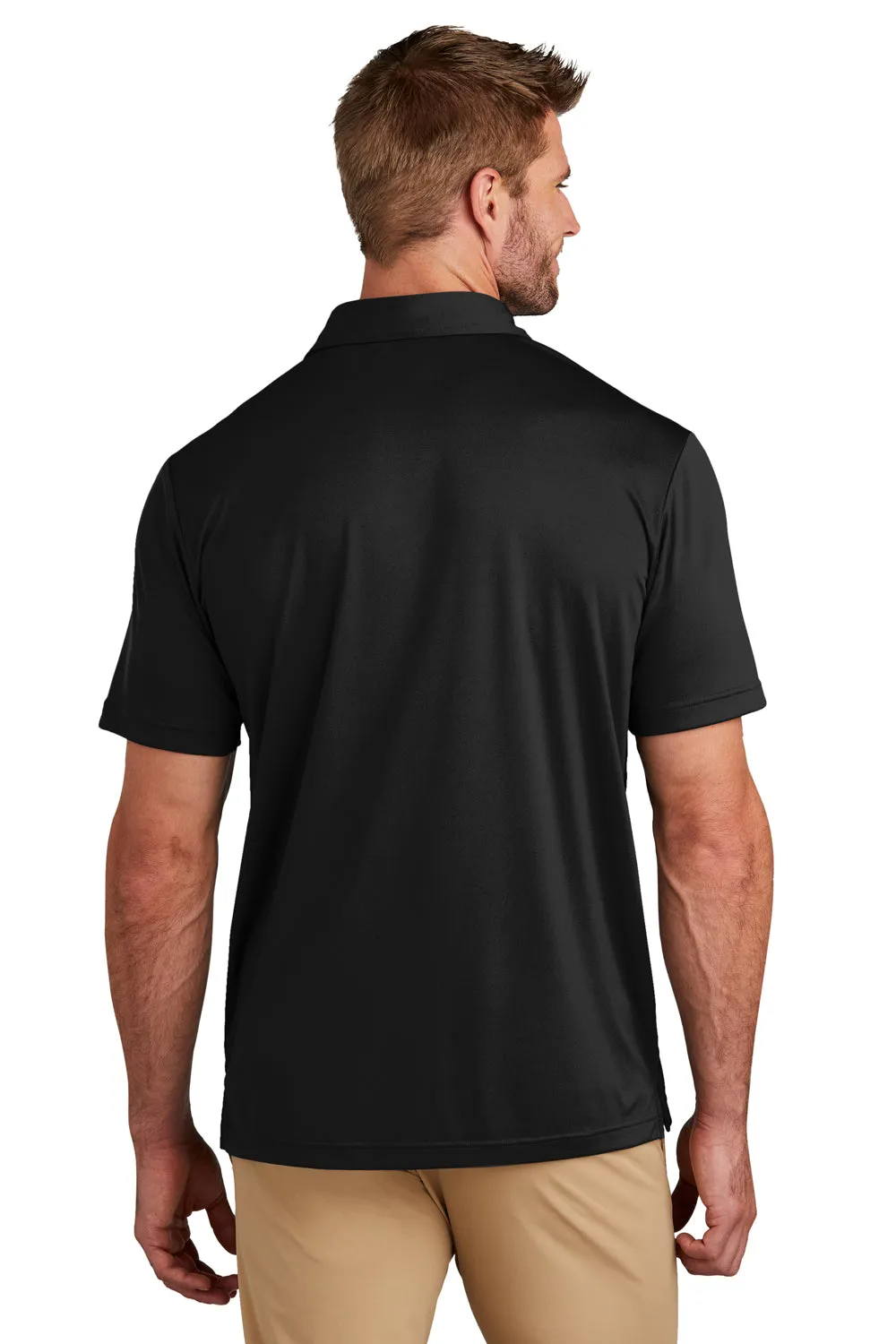 TravisMathew Mens Coto Performance Wrinkle Resistant Short Sleeve Polo Shirt - Black