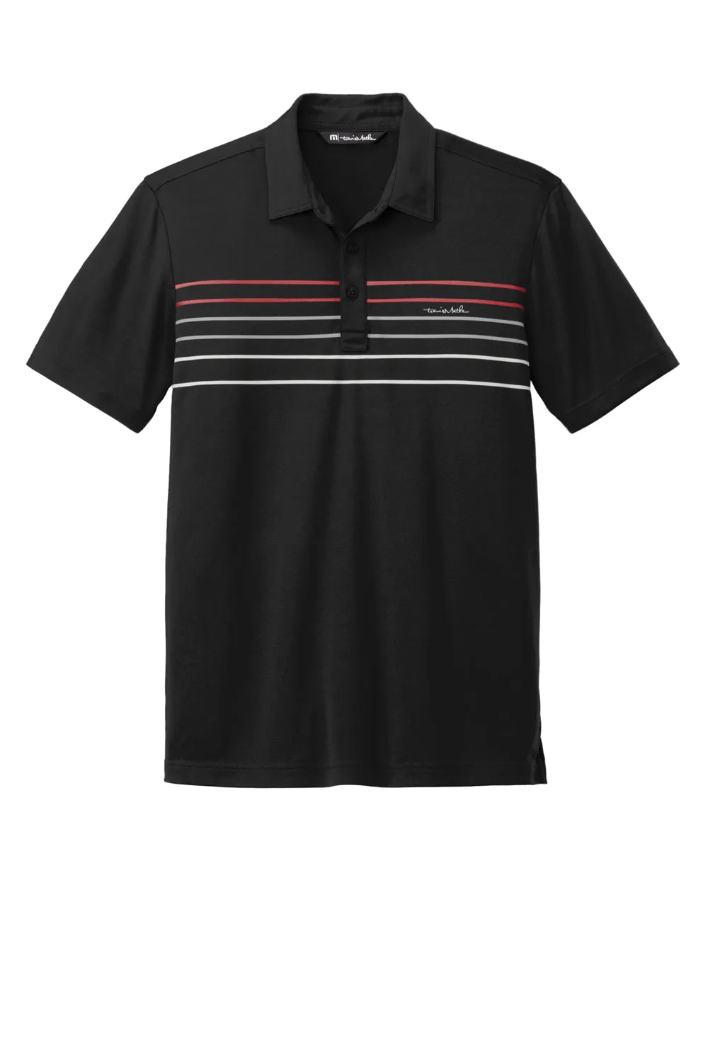 TravisMathew Mens Coto Performance Wrinkle Resistant Short Sleeve Polo Shirt - Black