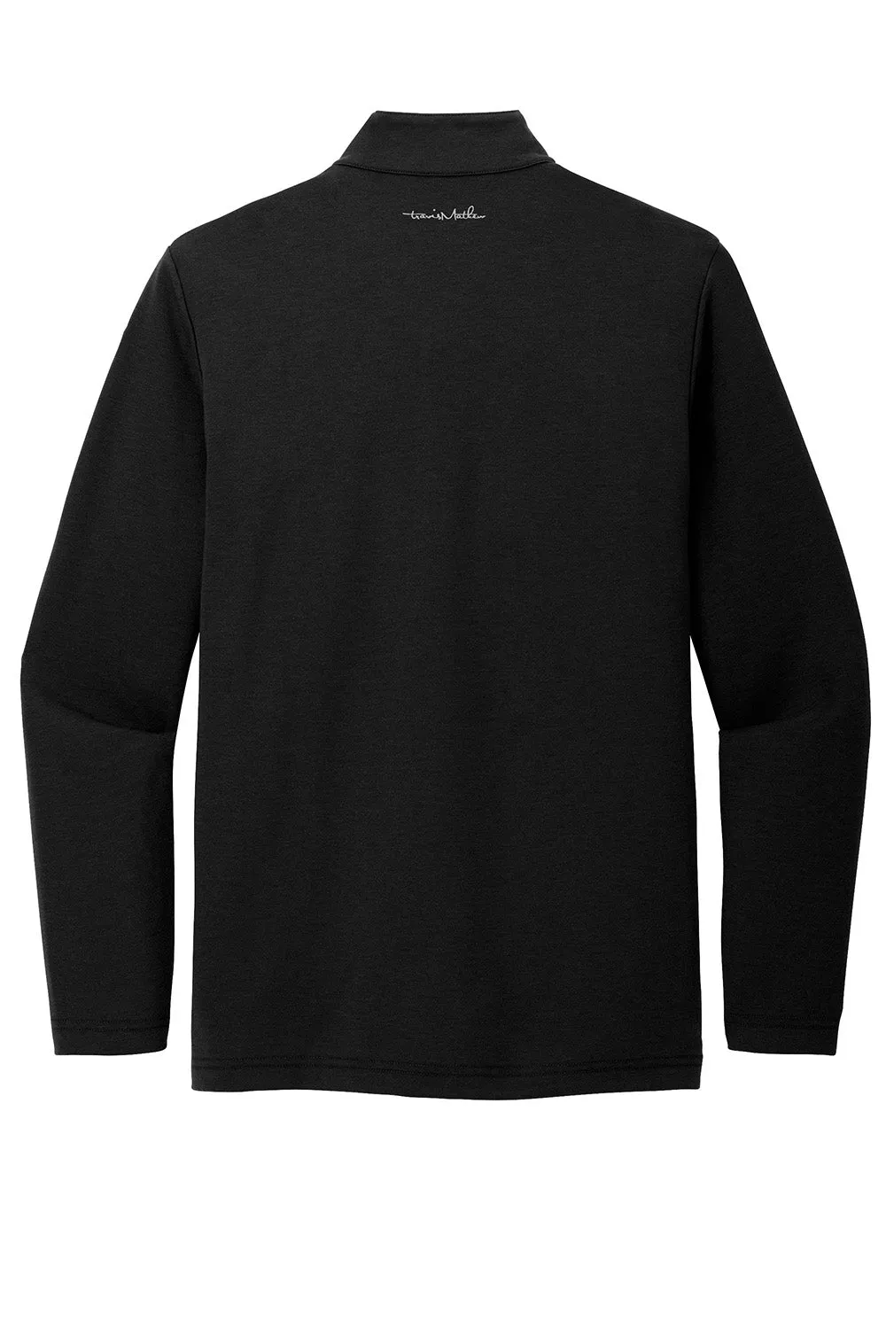 TravisMathew Mens Coveside Wrinkle Resistant 1/4 Zip Sweatshirt - Black