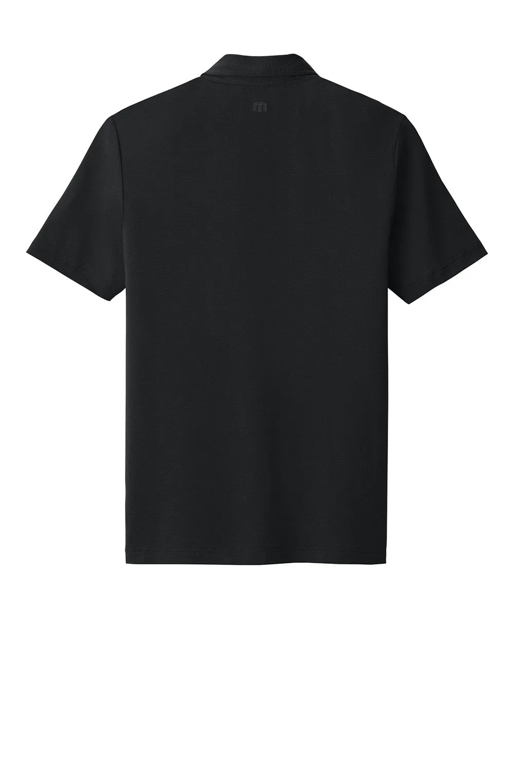 TravisMathew Mens Glenview Wrinkle Resistant Short Sleeve Polo Shirt - Black