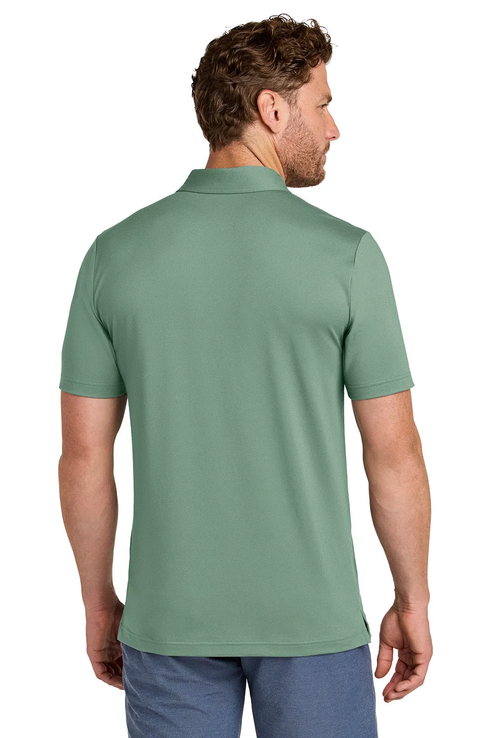 TravisMathew Mens Glenview Wrinkle Resistant Short Sleeve Polo Shirt - Laurel Green