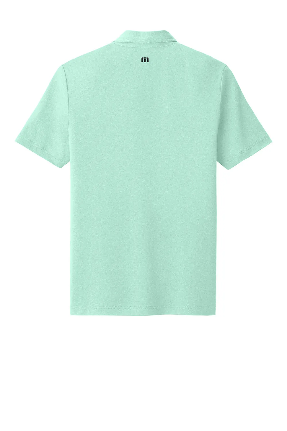 TravisMathew Mens Glenview Wrinkle Resistant Short Sleeve Polo Shirt - Mint Green
