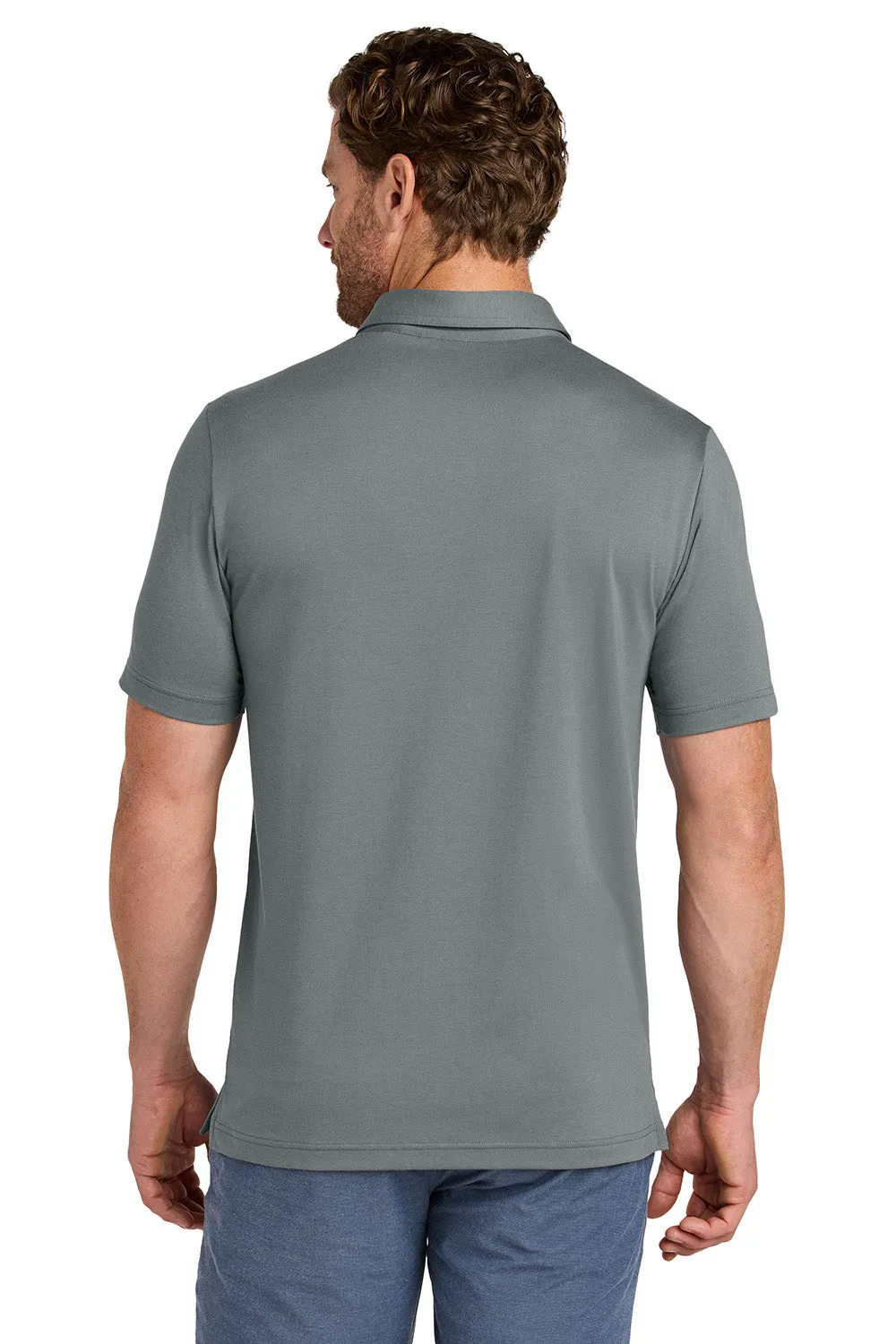 TravisMathew Mens Glenview Wrinkle Resistant Short Sleeve Polo Shirt - Quiet Shade Grey