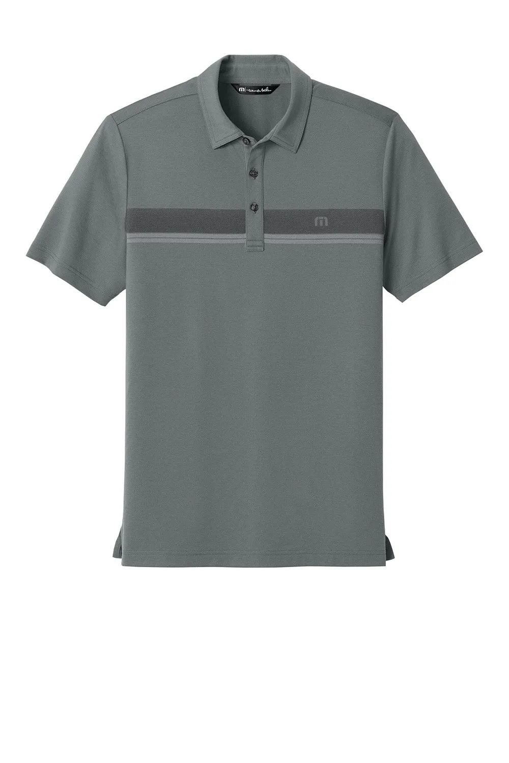 TravisMathew Mens Glenview Wrinkle Resistant Short Sleeve Polo Shirt - Quiet Shade Grey