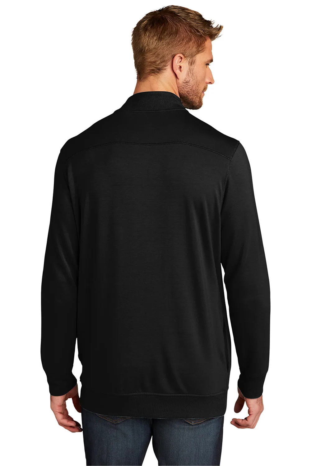 TravisMathew Mens Newport Fleece 1/4 Zip Jacket - Black