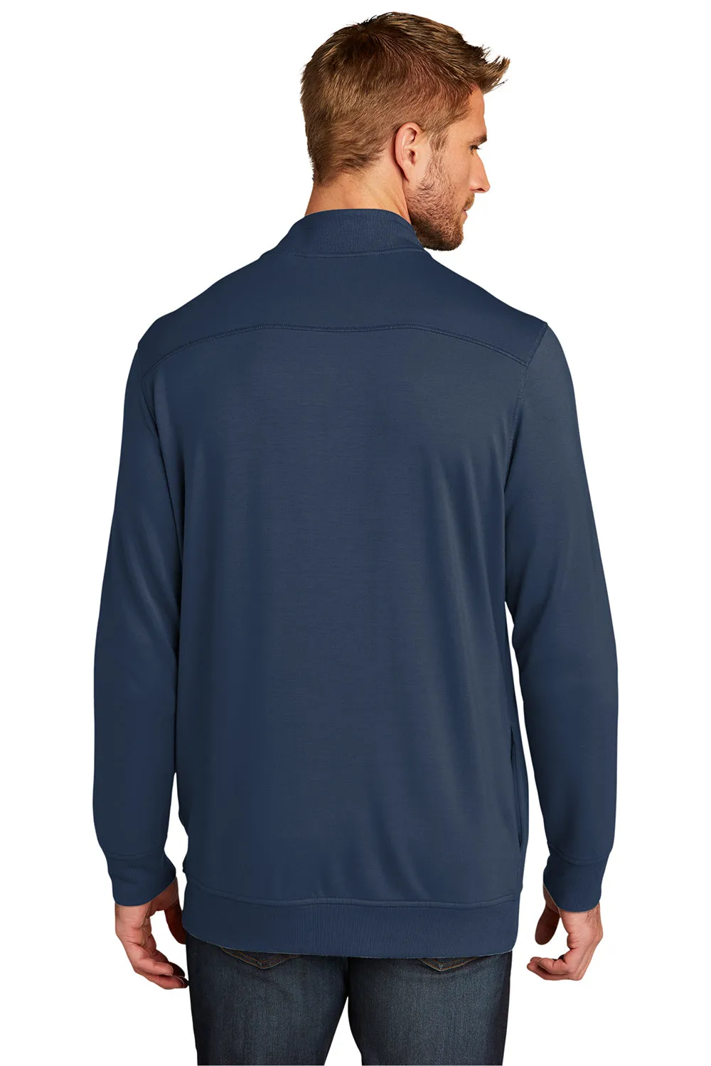 TravisMathew Mens Newport Fleece 1/4 Zip Jacket - Blue Nights