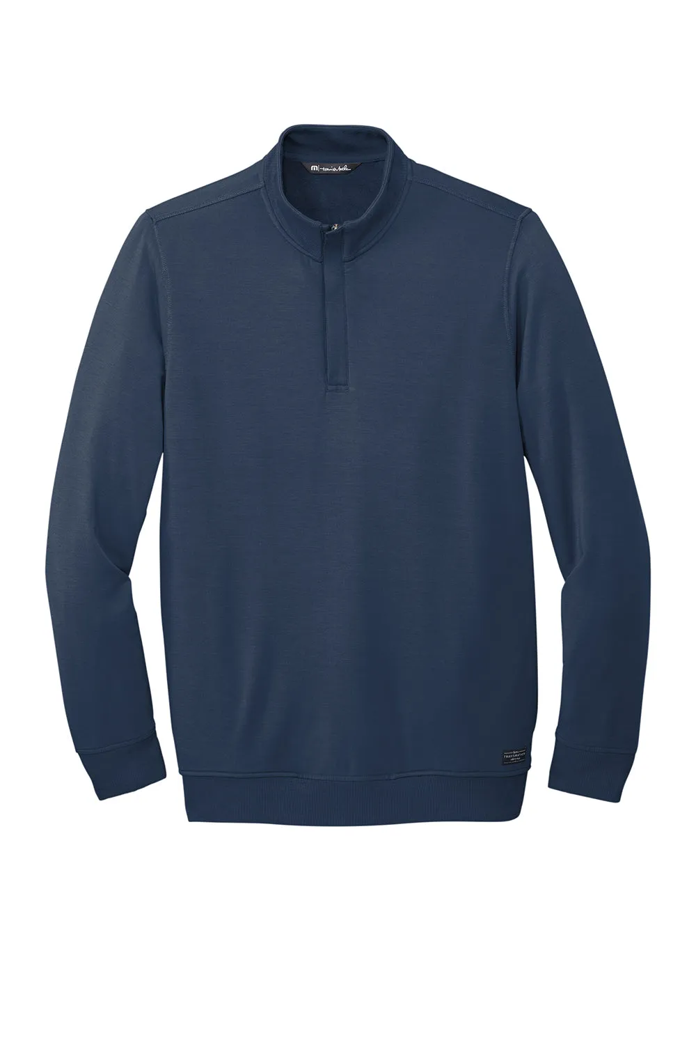TravisMathew Mens Newport Fleece 1/4 Zip Jacket - Blue Nights