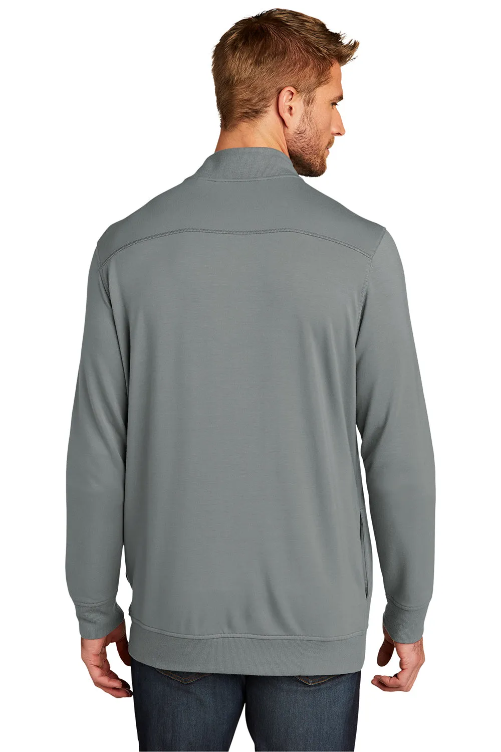 TravisMathew Mens Newport Fleece 1/4 Zip Jacket - Quiet Shade Grey