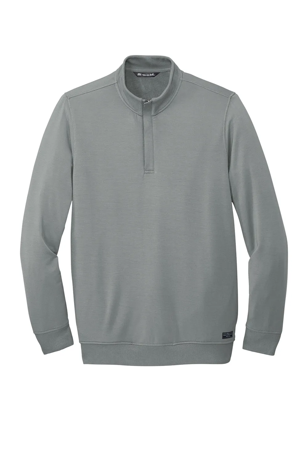 TravisMathew Mens Newport Fleece 1/4 Zip Jacket - Quiet Shade Grey