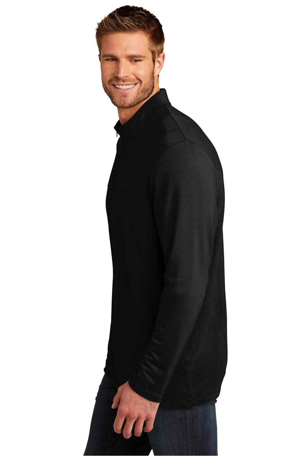 TravisMathew Mens Newport Fleece Full Zip Jacket - Black