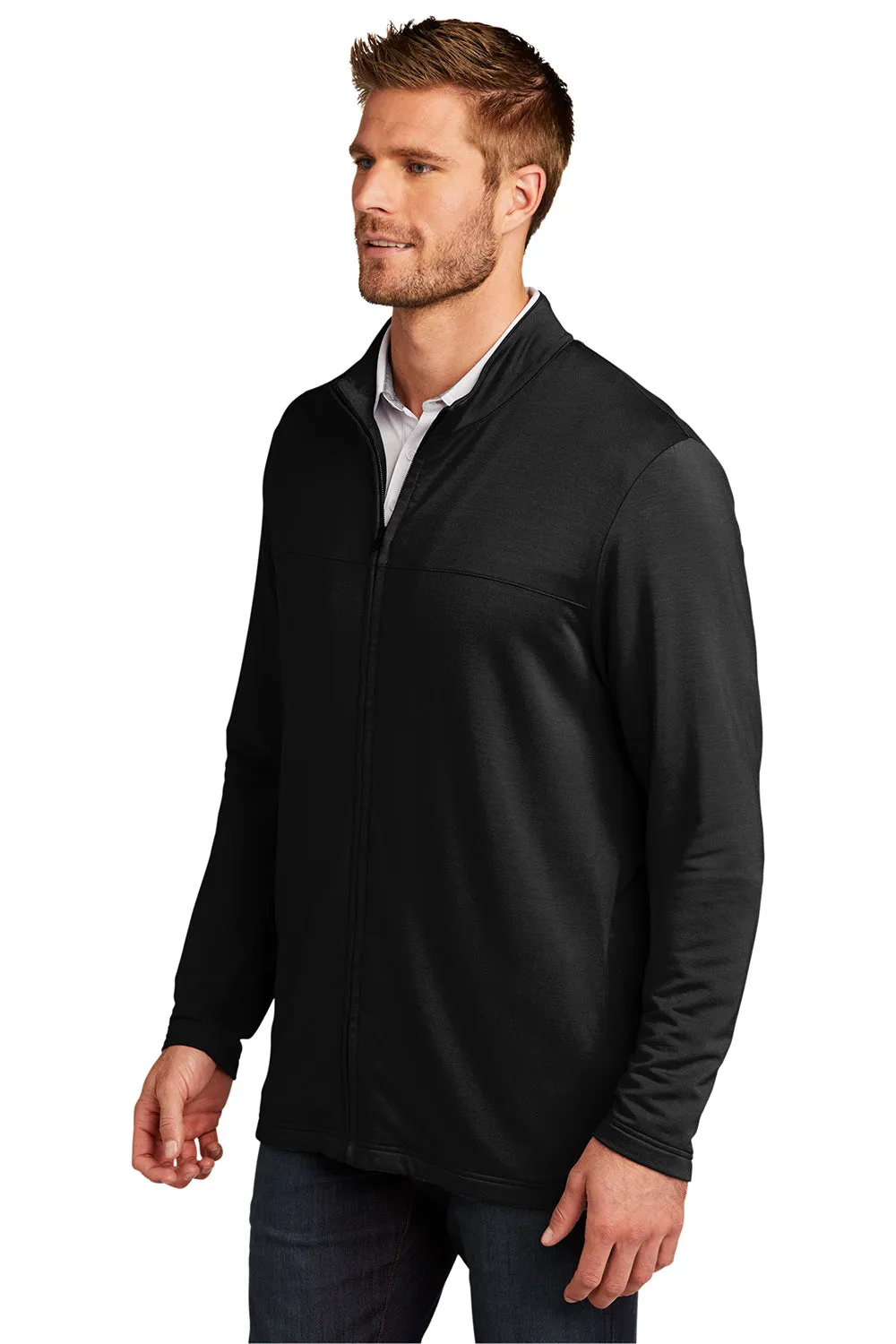 TravisMathew Mens Newport Fleece Full Zip Jacket - Black