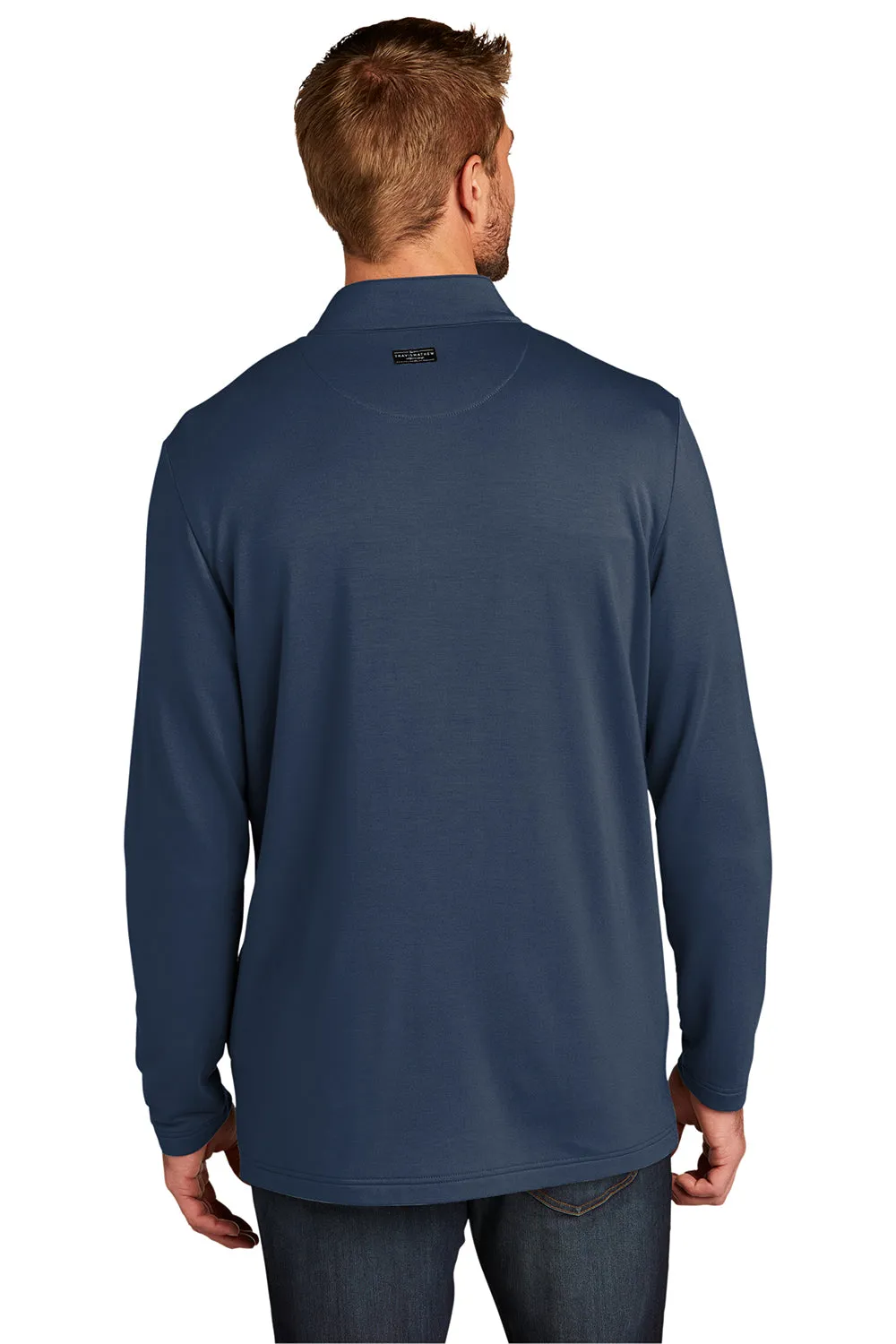 TravisMathew Mens Newport Fleece Full Zip Jacket - Blue Nights