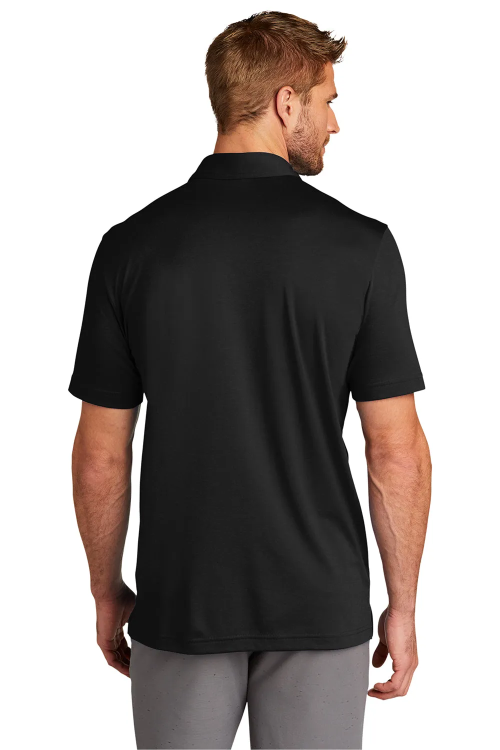 TravisMathew Mens Oceanside Moisture Wicking Short Sleeve Polo Shirt - Black