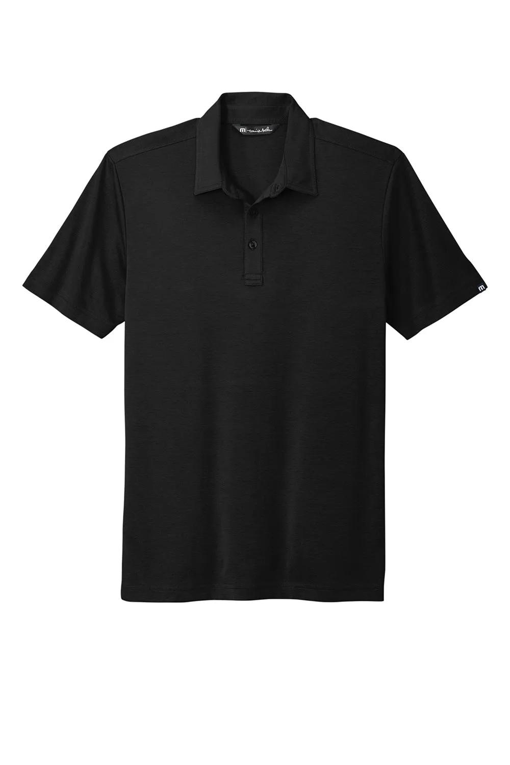 TravisMathew Mens Oceanside Moisture Wicking Short Sleeve Polo Shirt - Black
