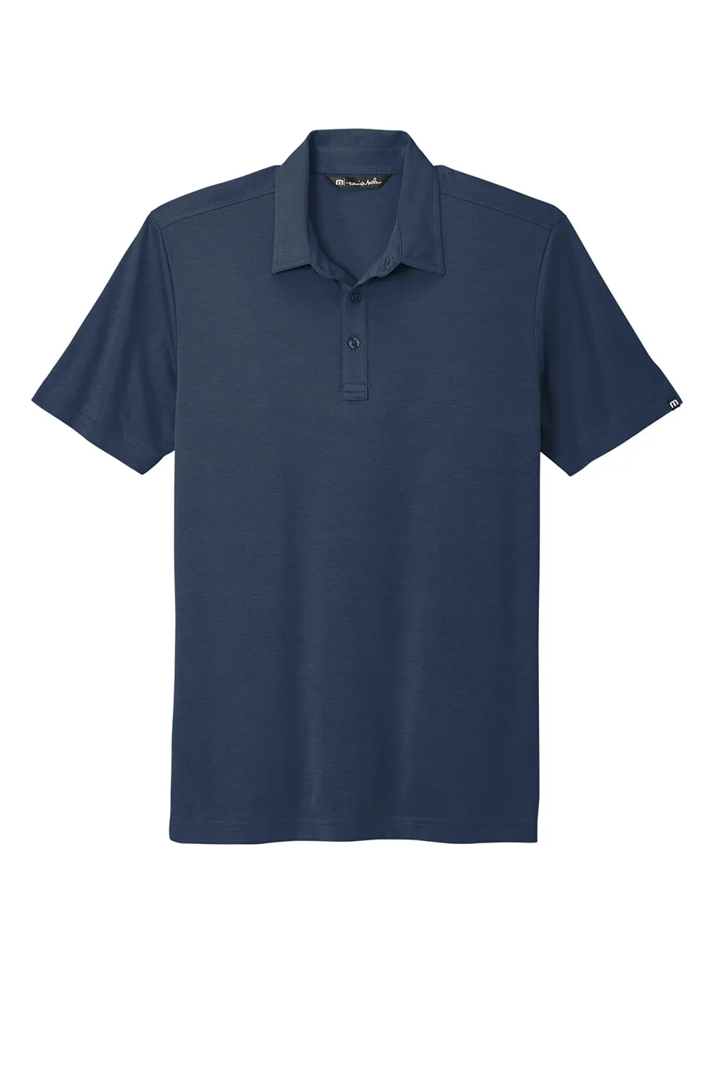 TravisMathew Mens Oceanside Moisture Wicking Short Sleeve Polo Shirt - Blue Nights