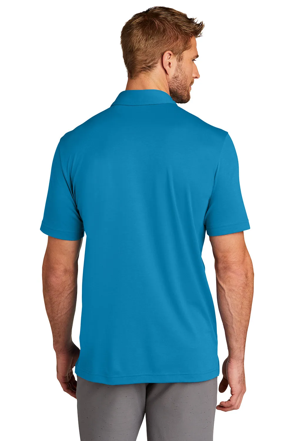 TravisMathew Mens Oceanside Moisture Wicking Short Sleeve Polo Shirt - Classic Blue