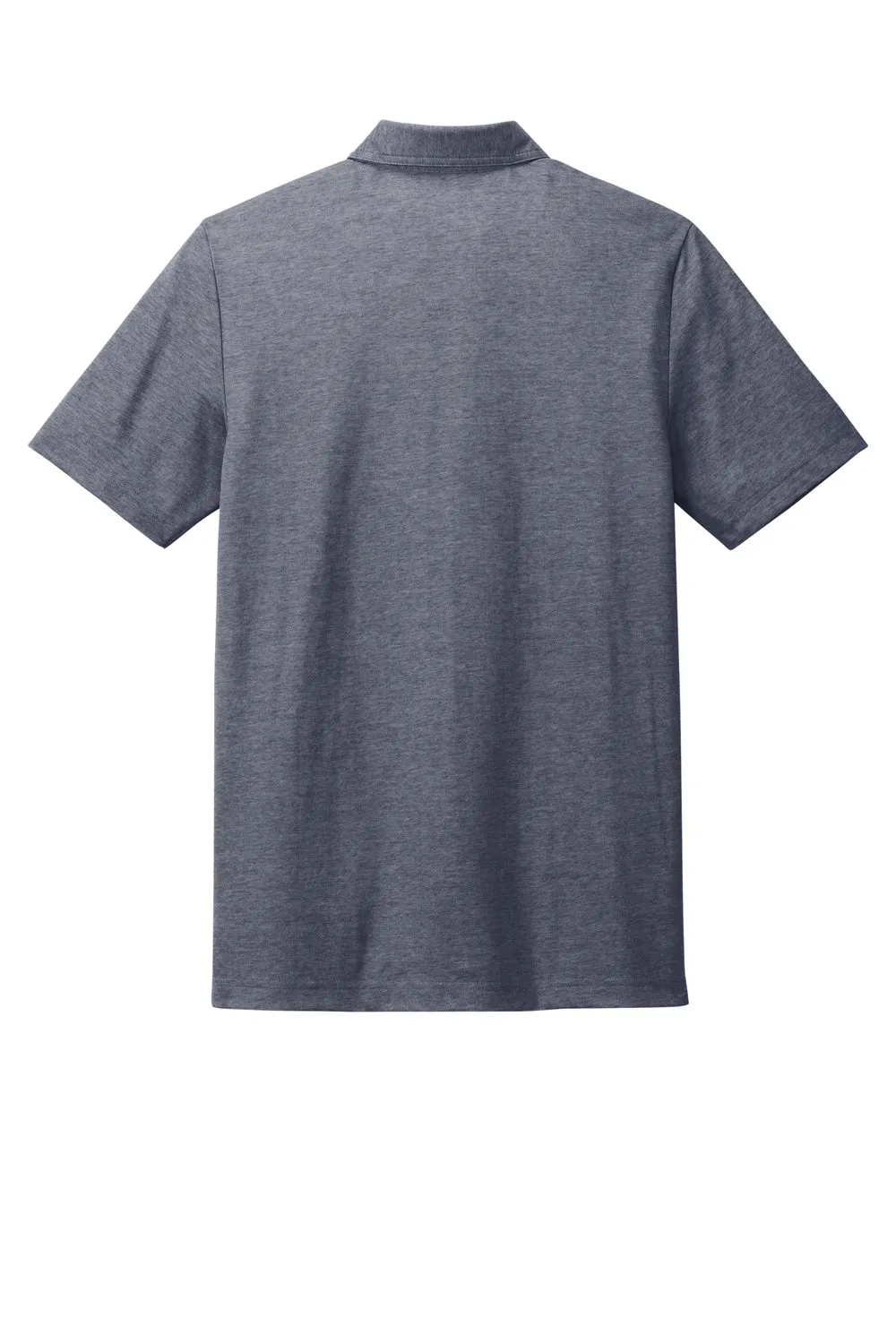 TravisMathew Mens Oceanside Moisture Wicking Short Sleeve Polo Shirt w/ Pocket - Heather Blue Nights
