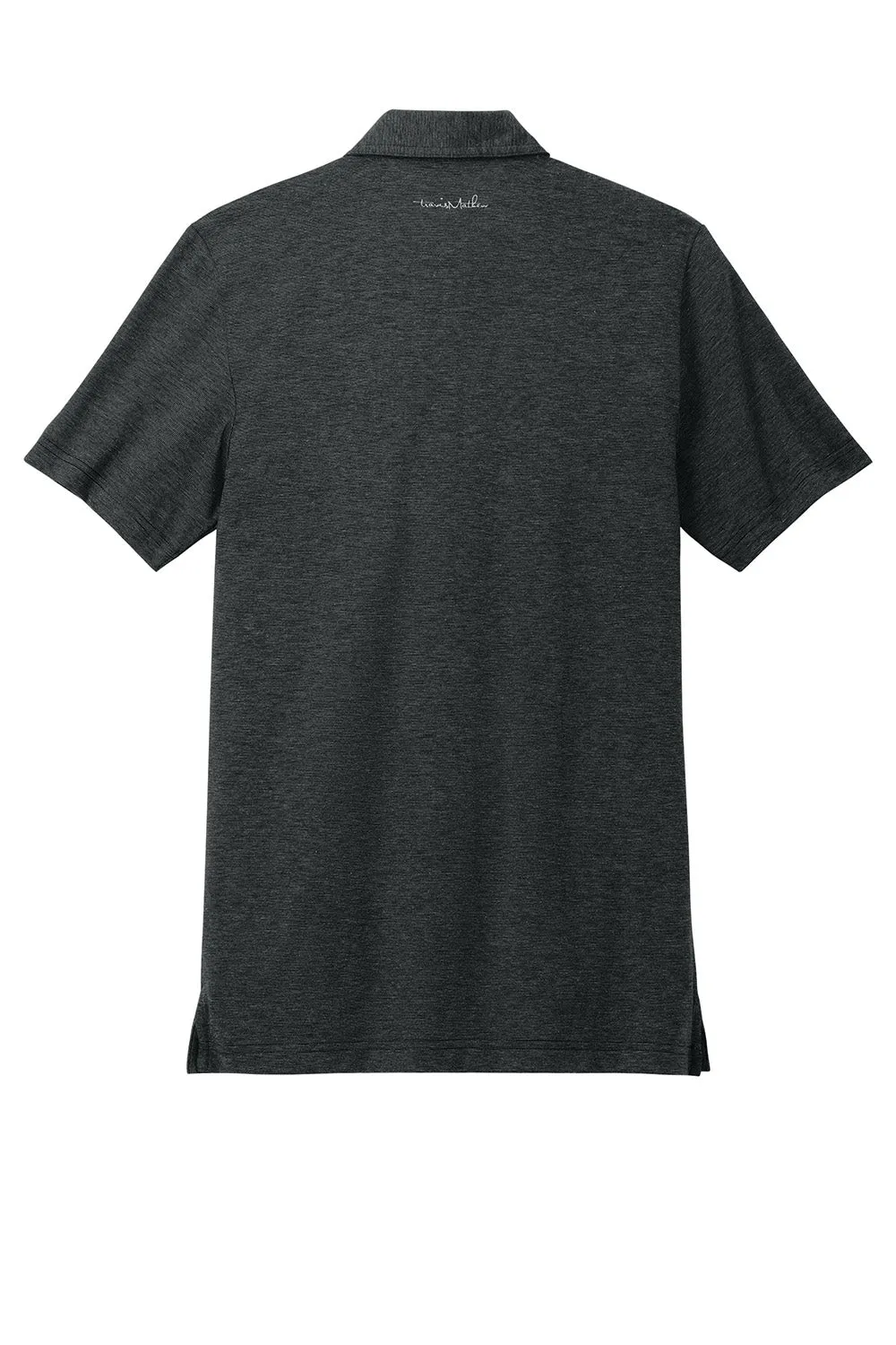 TravisMathew Mens Sunnyvale Wrinkle Resistant Short Sleeve Polo Shirt - Heather Black