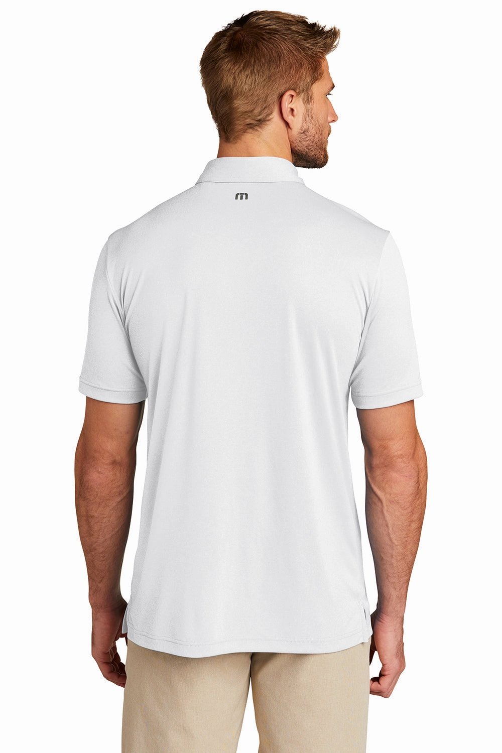 TravisMathew Mens Coto Performance Moisture Wicking Short Sleeve Polo Shirt - White
