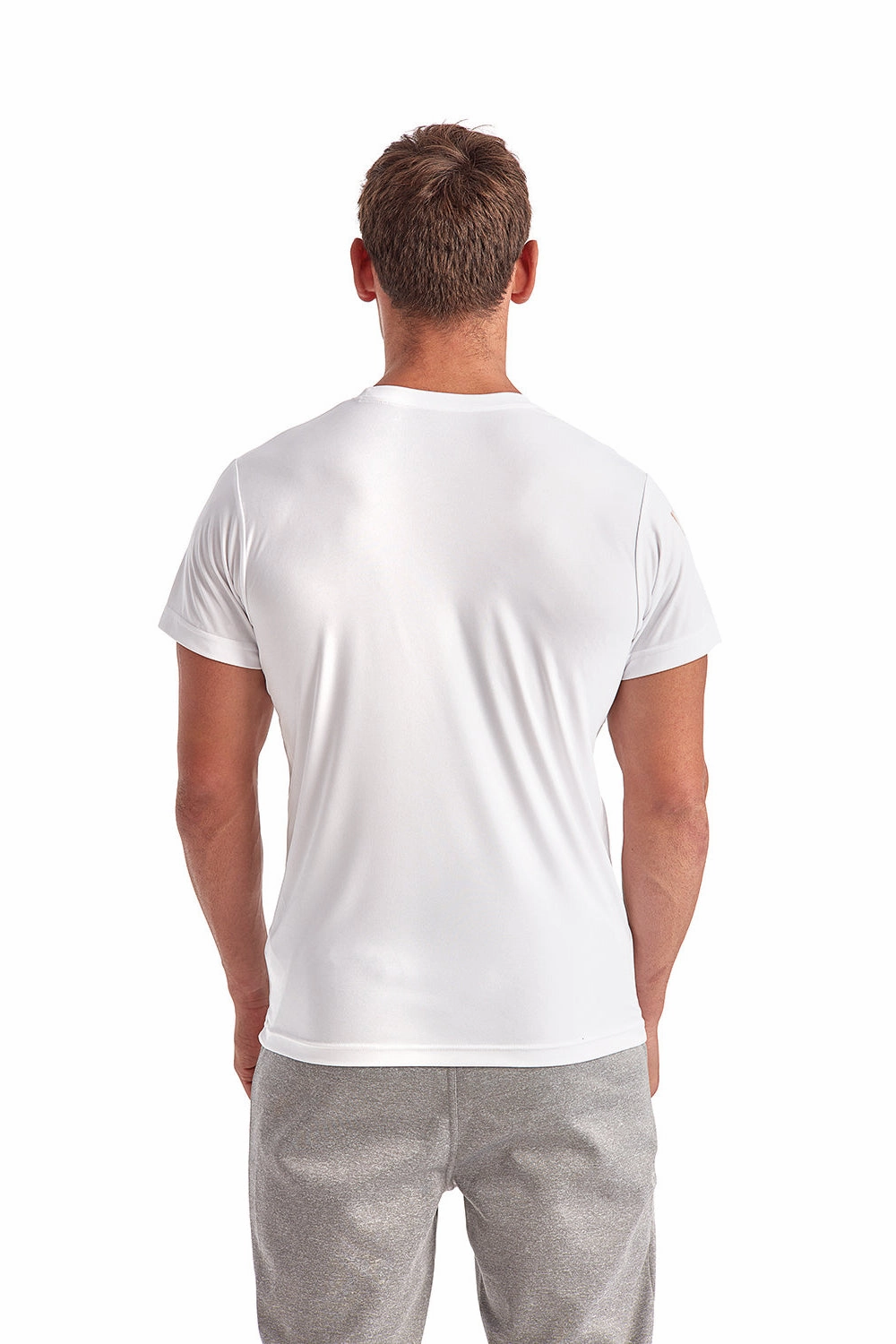 TriDri Mens Moisture Wicking Short Sleeve Crewneck T-Shirt - White