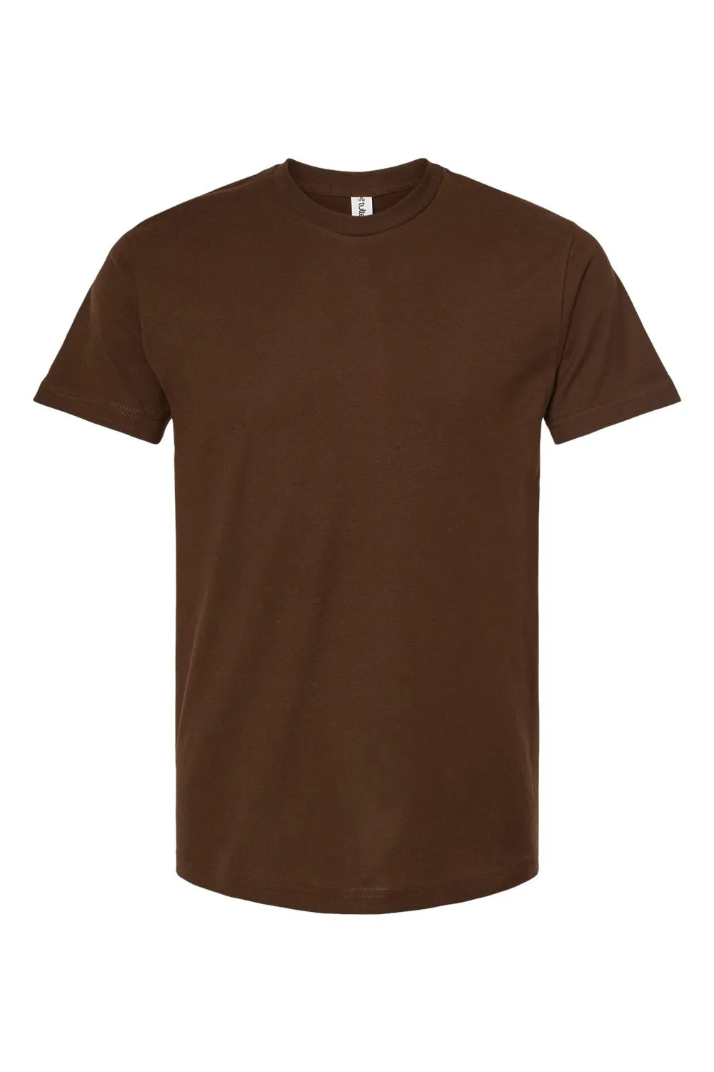 Tultex Mens Fine Jersey Short Sleeve Crewneck T-Shirt - Brown
