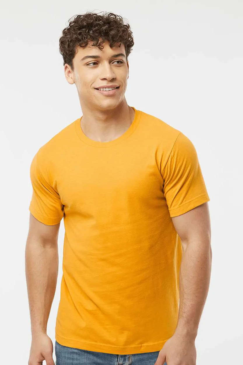 Tultex Mens Fine Jersey Short Sleeve Crewneck T-Shirt - Gold
