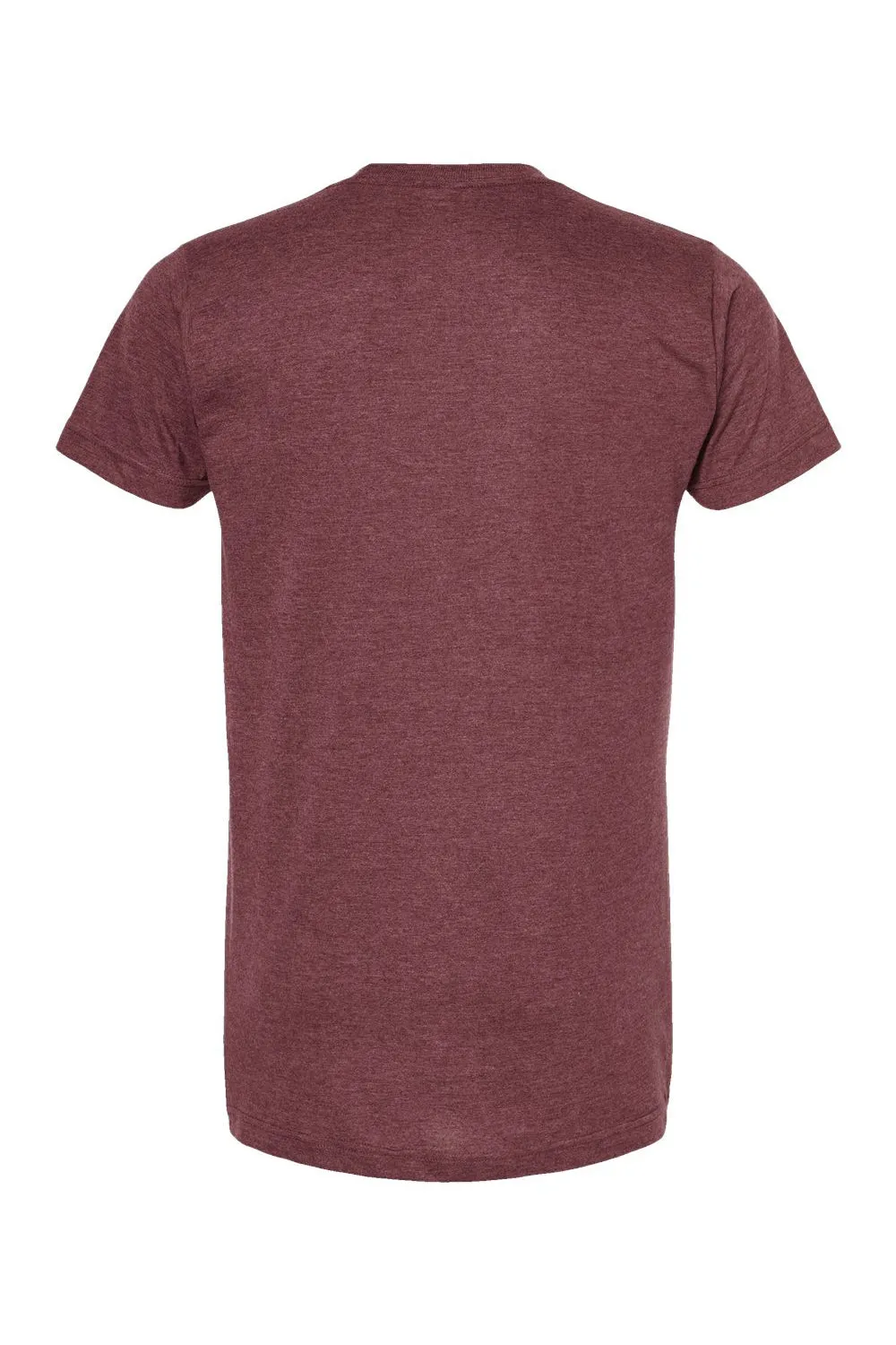 Tultex Mens Fine Jersey Short Sleeve Crewneck T-Shirt - Heather Burgundy