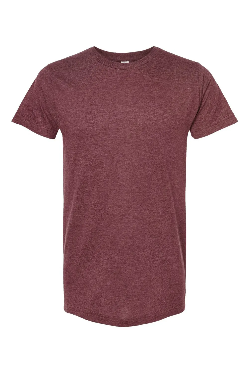 Tultex Mens Fine Jersey Short Sleeve Crewneck T-Shirt - Heather Burgundy