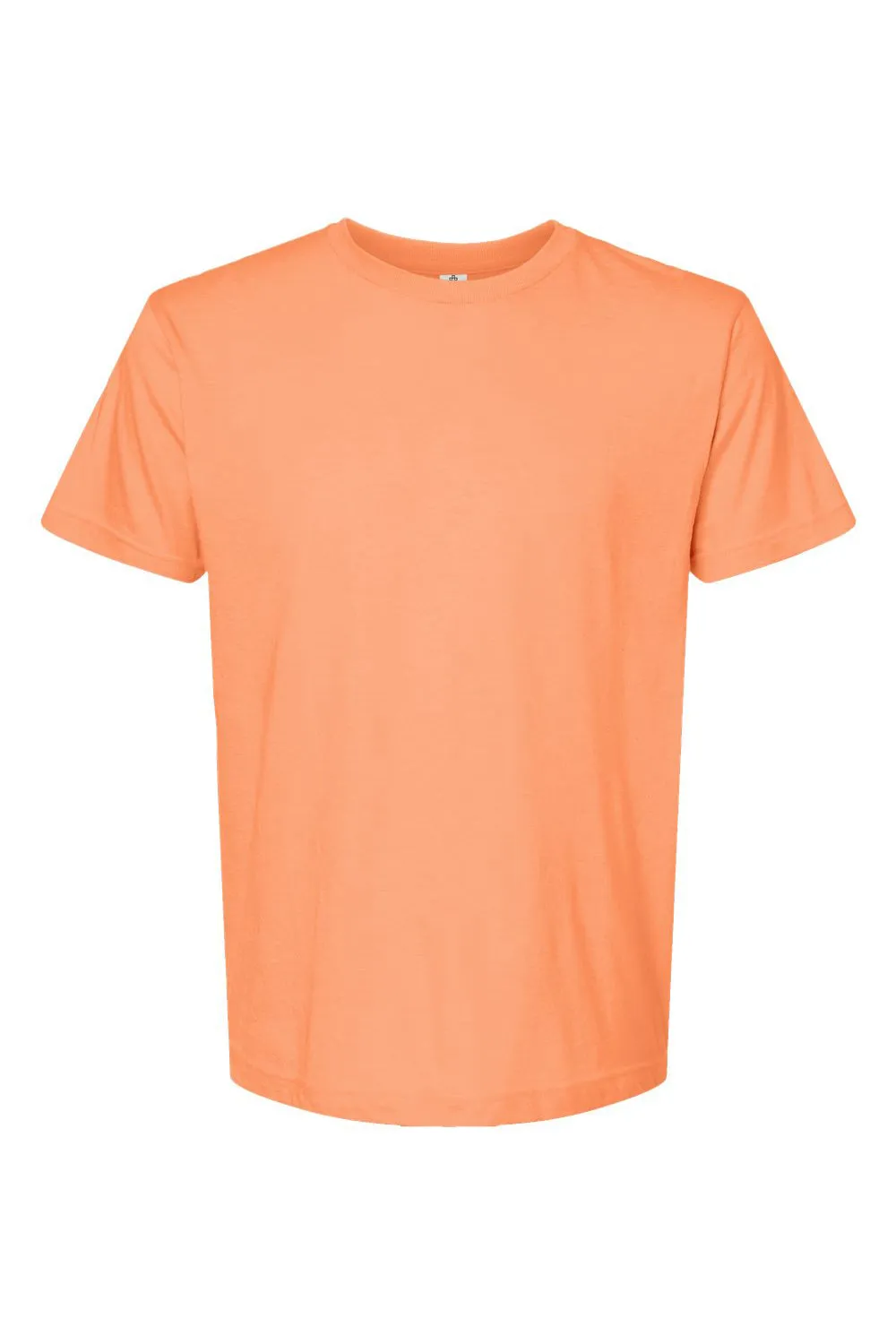 Tultex Mens Fine Jersey Short Sleeve Crewneck T-Shirt - Heather Cantaloupe Orange