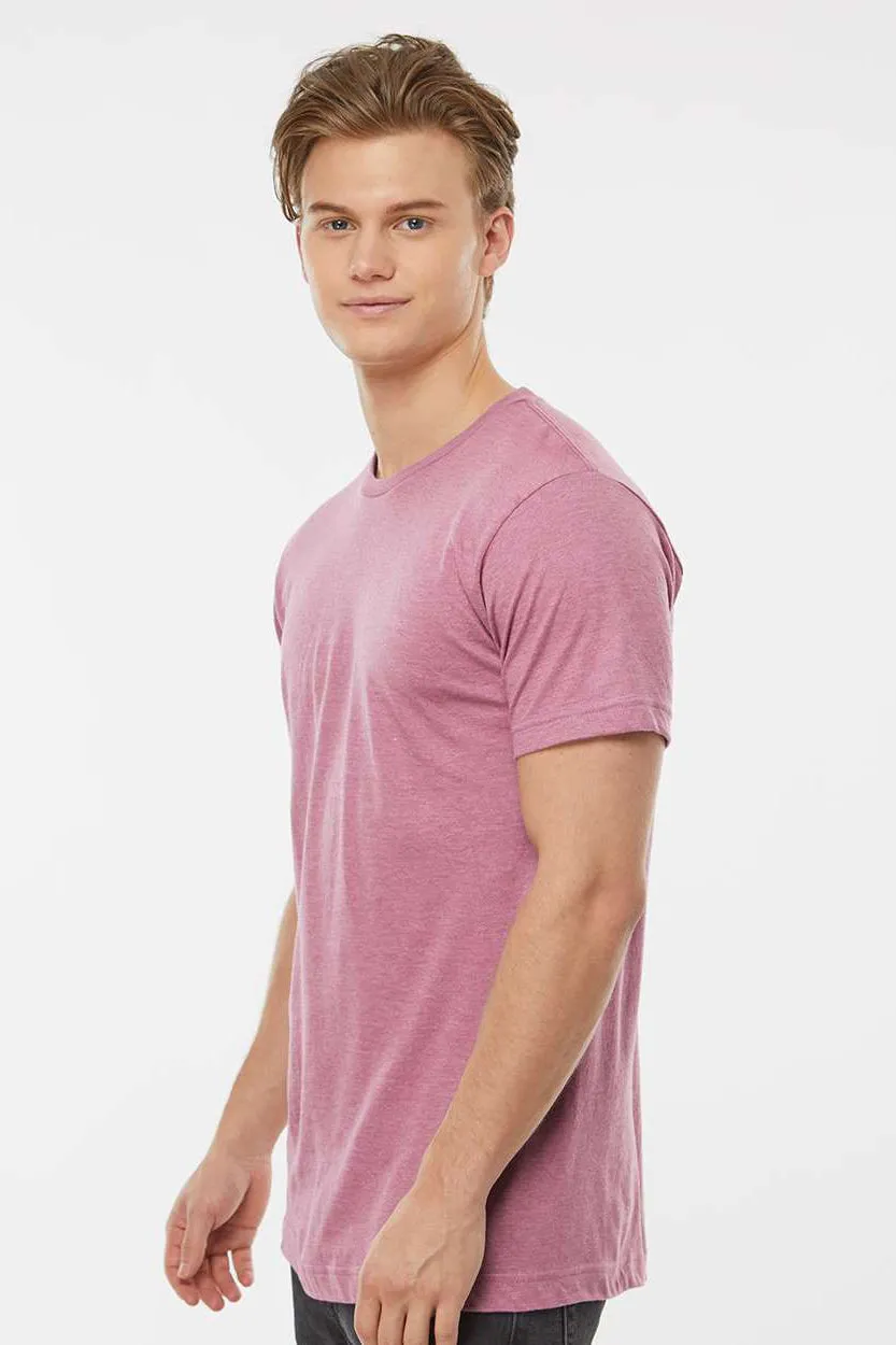 Tultex Mens Fine Jersey Short Sleeve Crewneck T-Shirt - Heather Cassis Pink