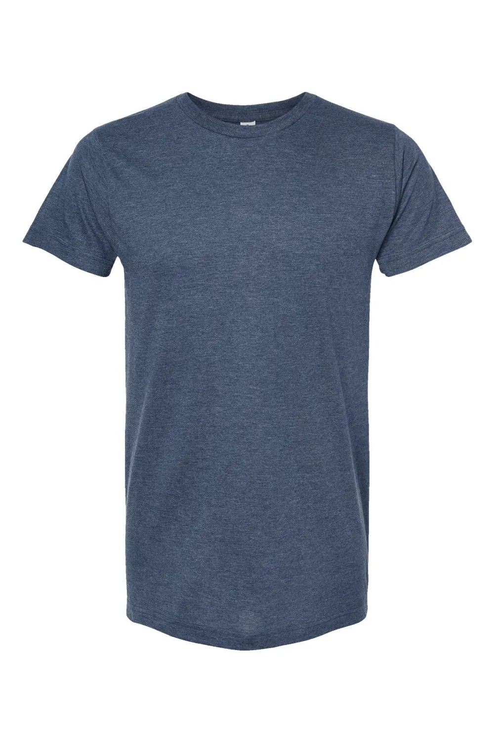 Tultex Mens Fine Jersey Short Sleeve Crewneck T-Shirt - Heather Denim Blue
