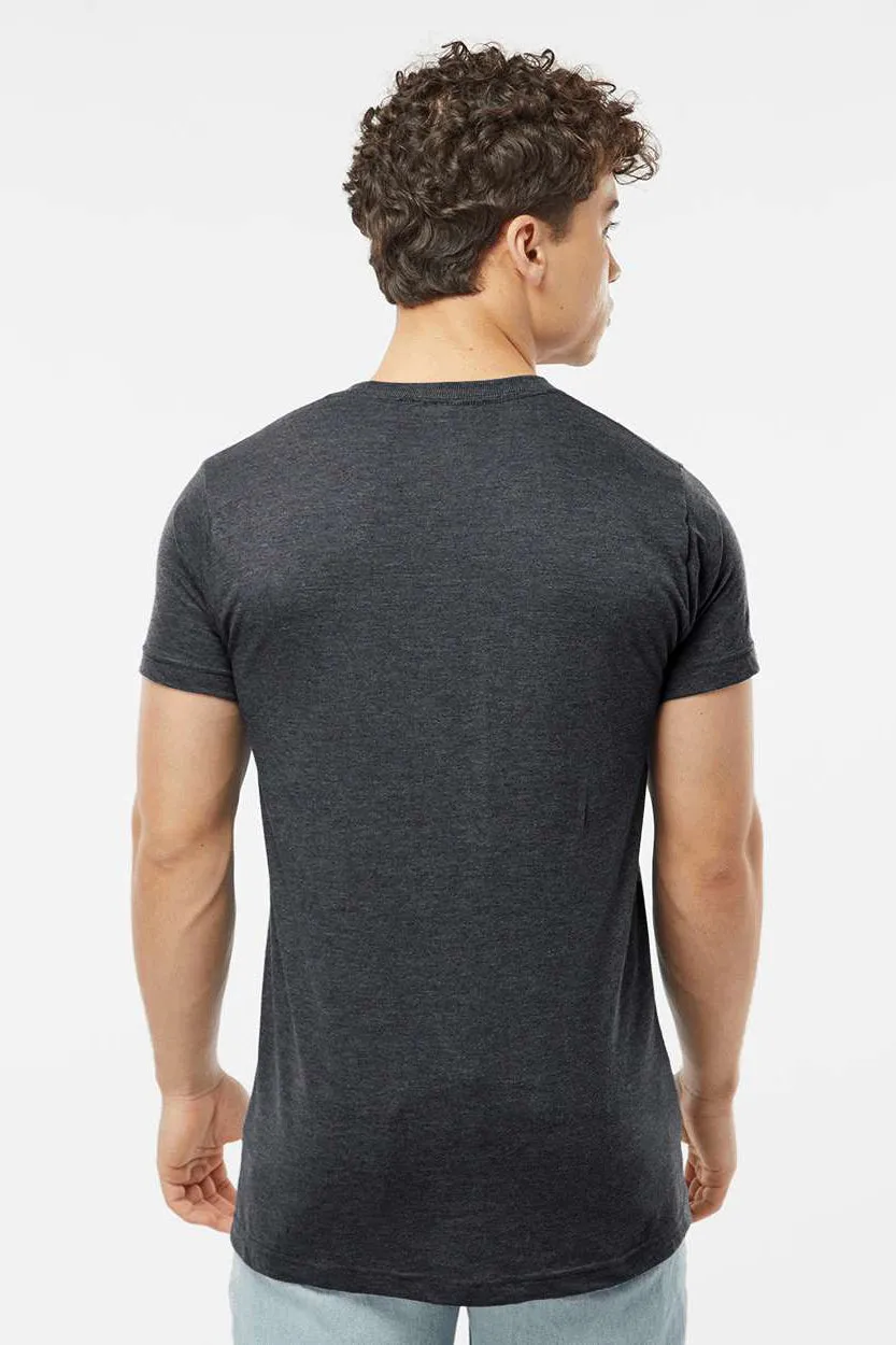 Tultex Mens Fine Jersey Short Sleeve Crewneck T-Shirt - Heather Graphite Grey