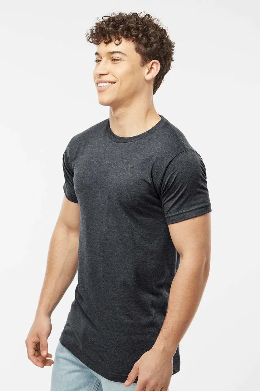 Tultex Mens Fine Jersey Short Sleeve Crewneck T-Shirt - Heather Graphite Grey