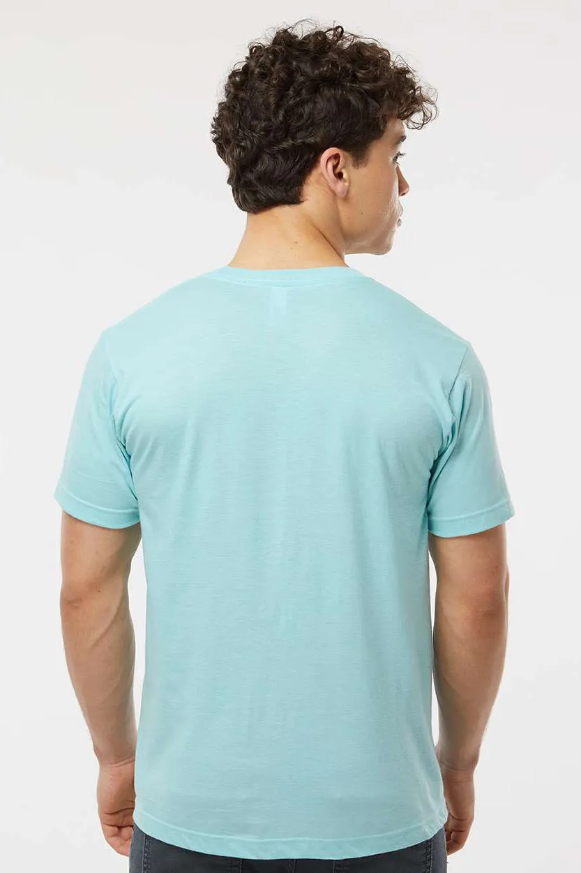 Tultex Mens Fine Jersey Short Sleeve Crewneck T-Shirt - Heather Purist Blue