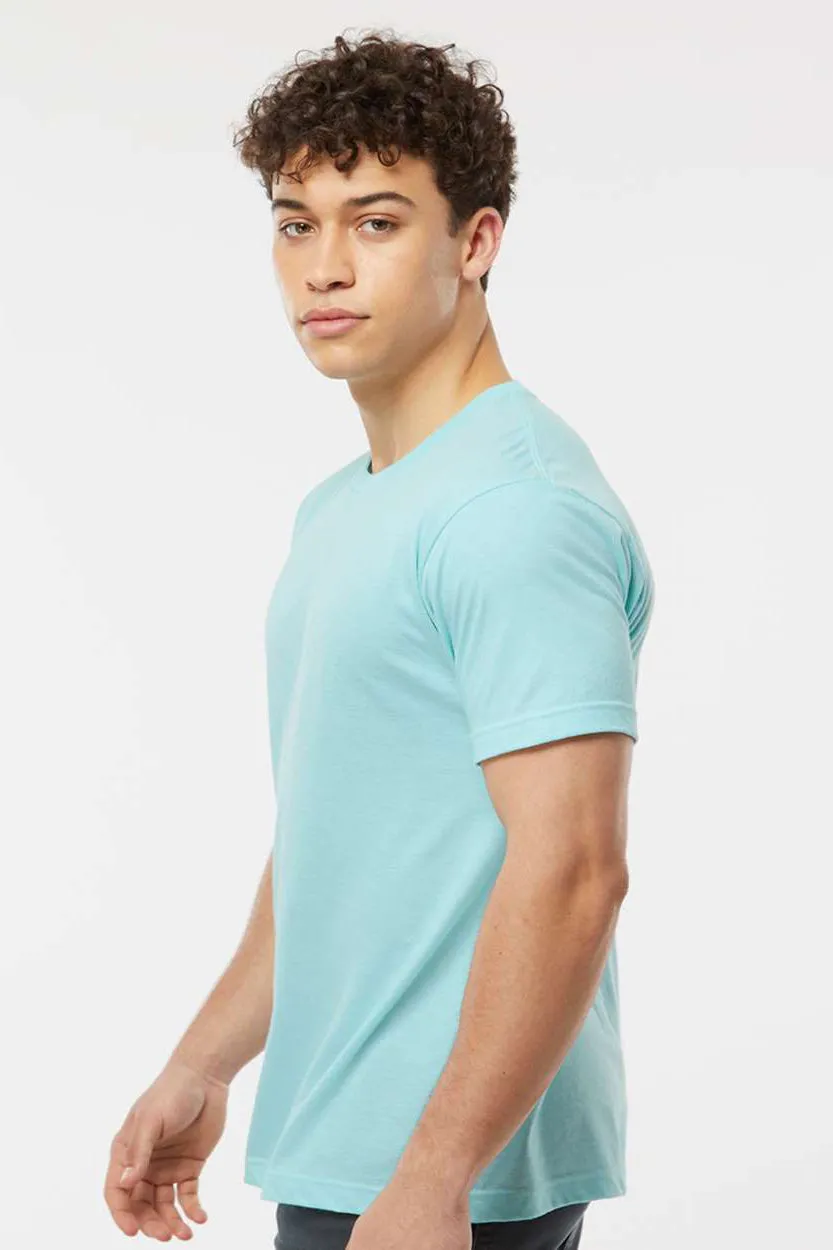 Tultex Mens Fine Jersey Short Sleeve Crewneck T-Shirt - Heather Purist Blue