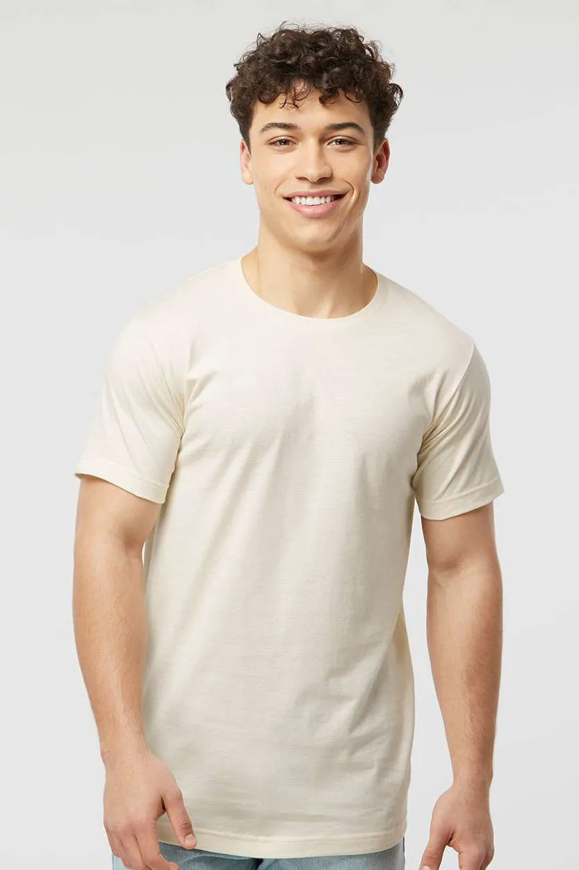 Tultex Mens Fine Jersey Short Sleeve Crewneck T-Shirt - Natural