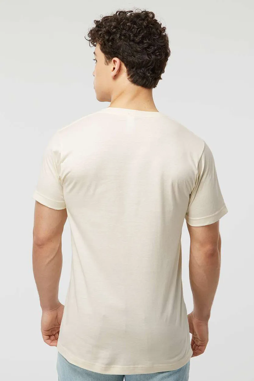 Tultex Mens Fine Jersey Short Sleeve Crewneck T-Shirt - Natural