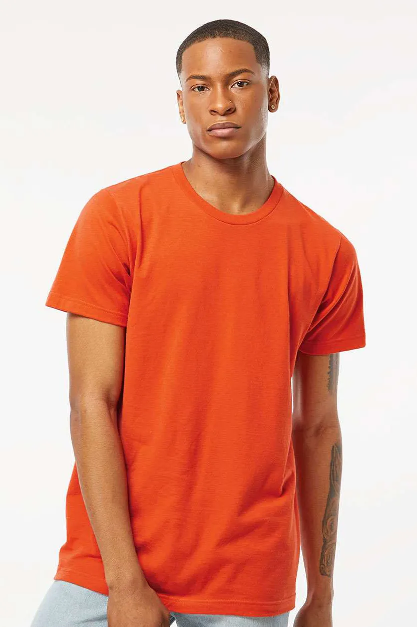 Tultex Mens Fine Jersey Short Sleeve Crewneck T-Shirt - Orange