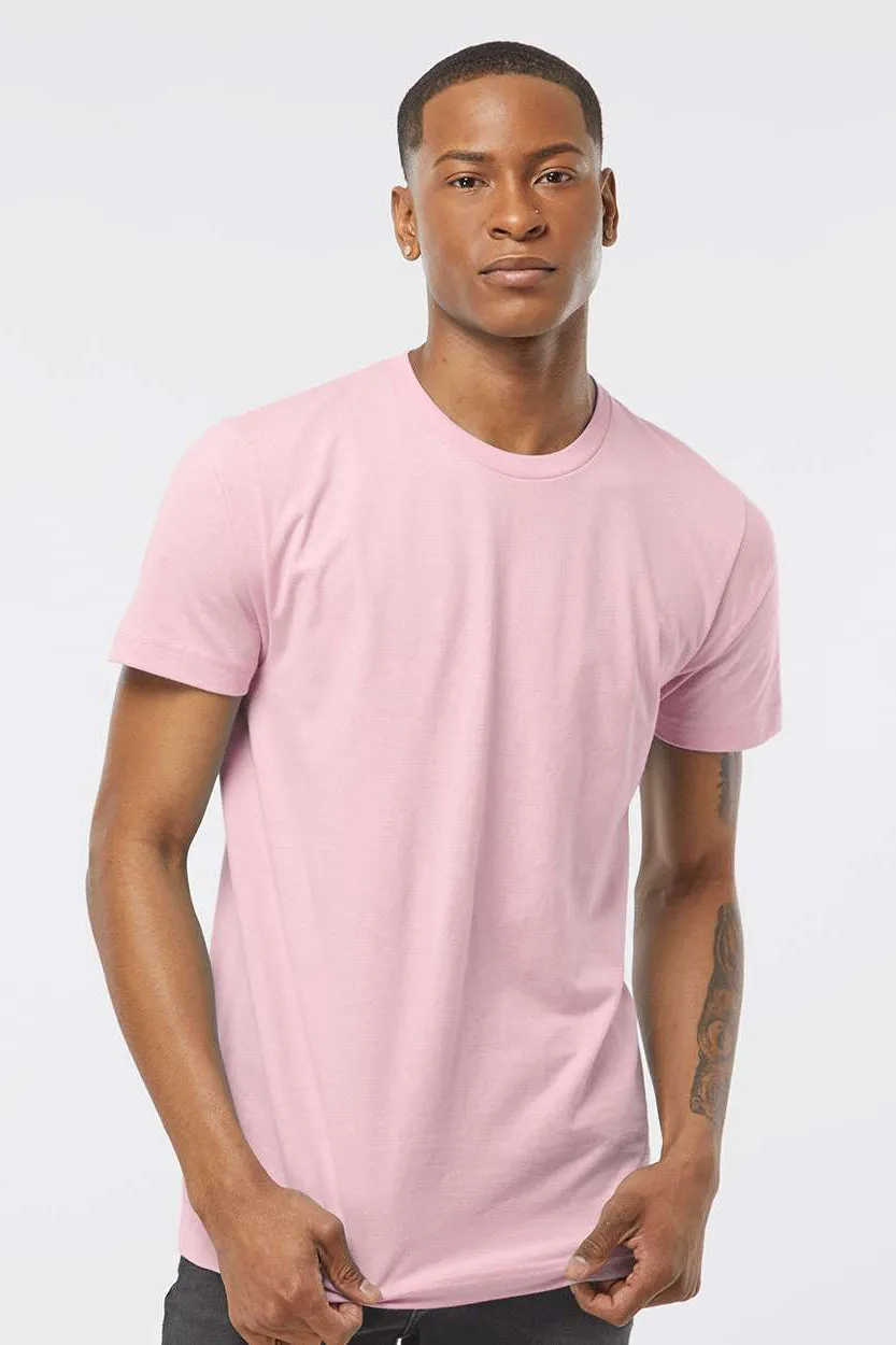 Tultex Mens Fine Jersey Short Sleeve Crewneck T-Shirt - Pink